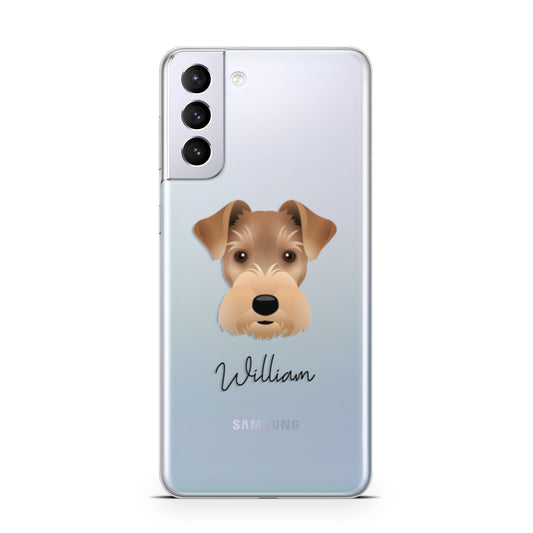 Welsh Terrier Personalised Samsung S21 Plus Phone Case
