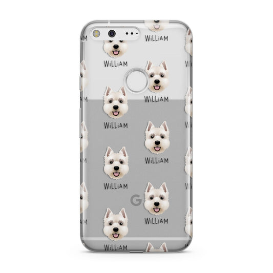 West Highland White Terrier Icon with Name Google Pixel Case