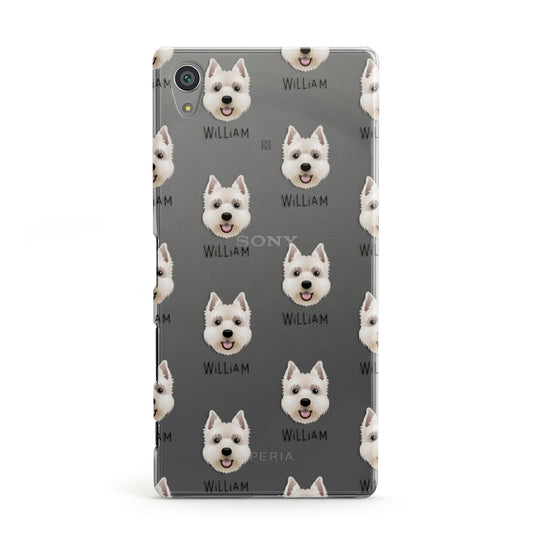 West Highland White Terrier Icon with Name Sony Xperia Case