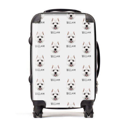 West Highland White Terrier Icon with Name Suitcase
