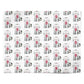 White Football Shirt Personalised Name Personalised Wrapping Paper Alternative