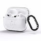White Handwritten Name Transparent AirPods Pro Clear Case Side Image