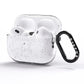 White Handwritten Name Transparent AirPods Pro Glitter Case Side Image