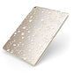 White Heart Apple iPad Case on Gold iPad Side View