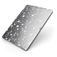 White Heart Apple iPad Case on Grey iPad Side View