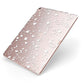 White Heart Apple iPad Case on Rose Gold iPad Side View