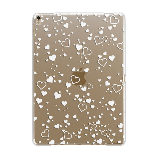 White Heart Apple iPad Gold Case