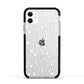 White Heart Apple iPhone 11 in White with Black Impact Case