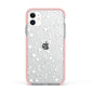 White Heart Apple iPhone 11 in White with Pink Impact Case