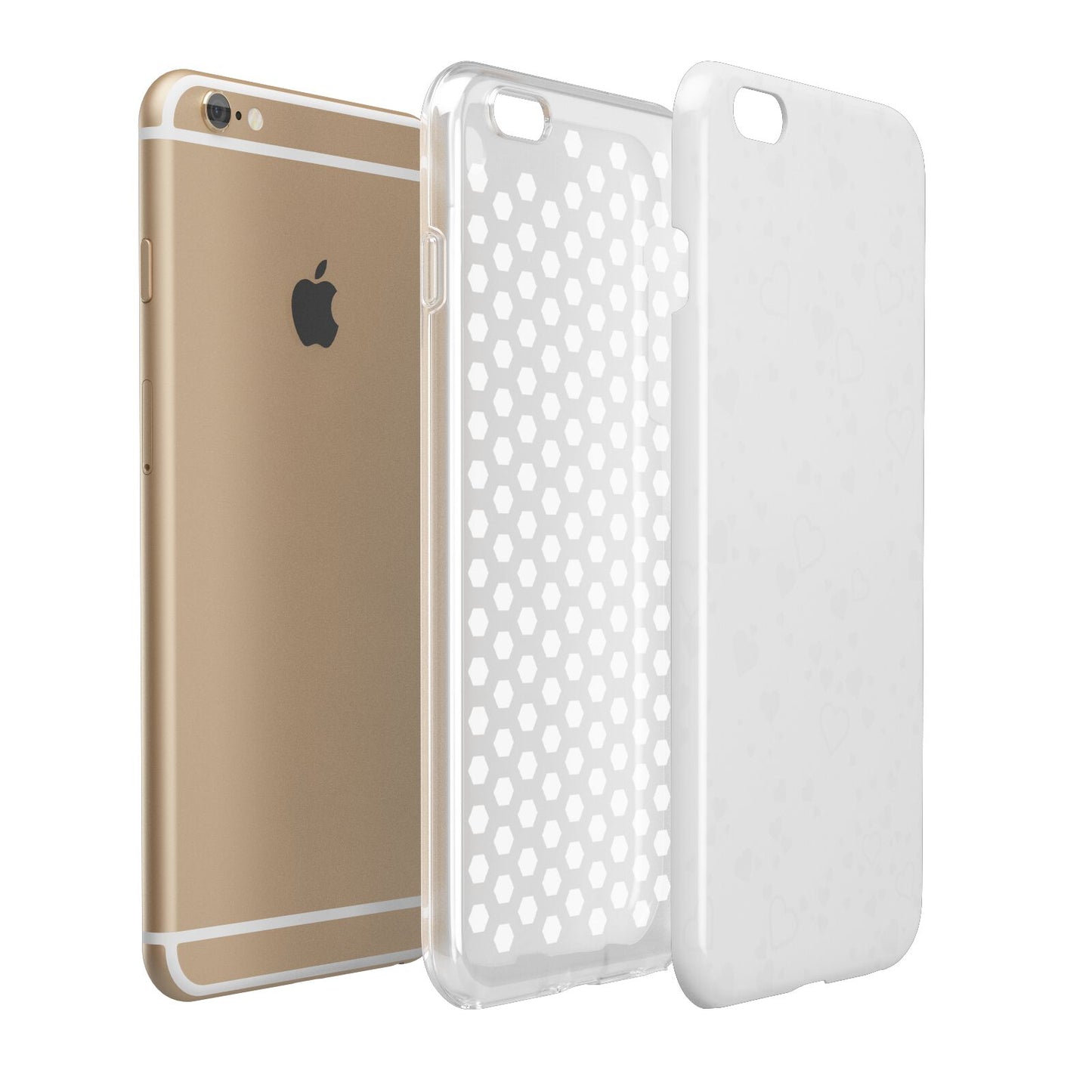 White Heart Apple iPhone 6 Plus 3D Tough Case Expand Detail Image