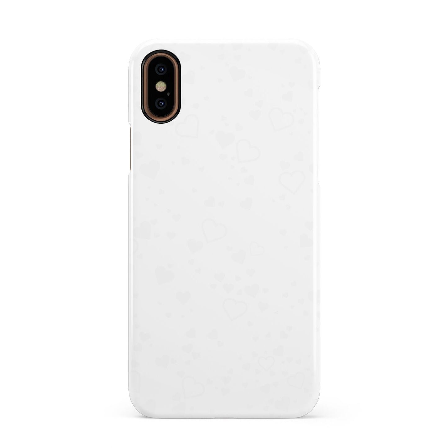 White Heart Apple iPhone XS 3D Snap Case