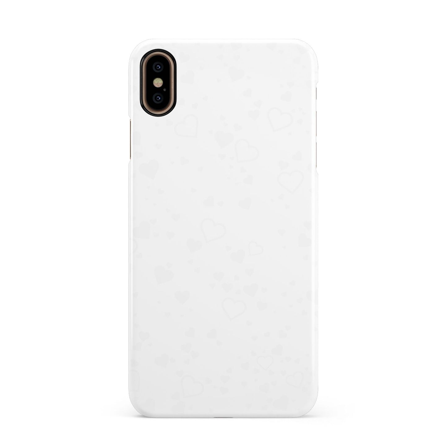 White Heart Apple iPhone Xs Max 3D Snap Case