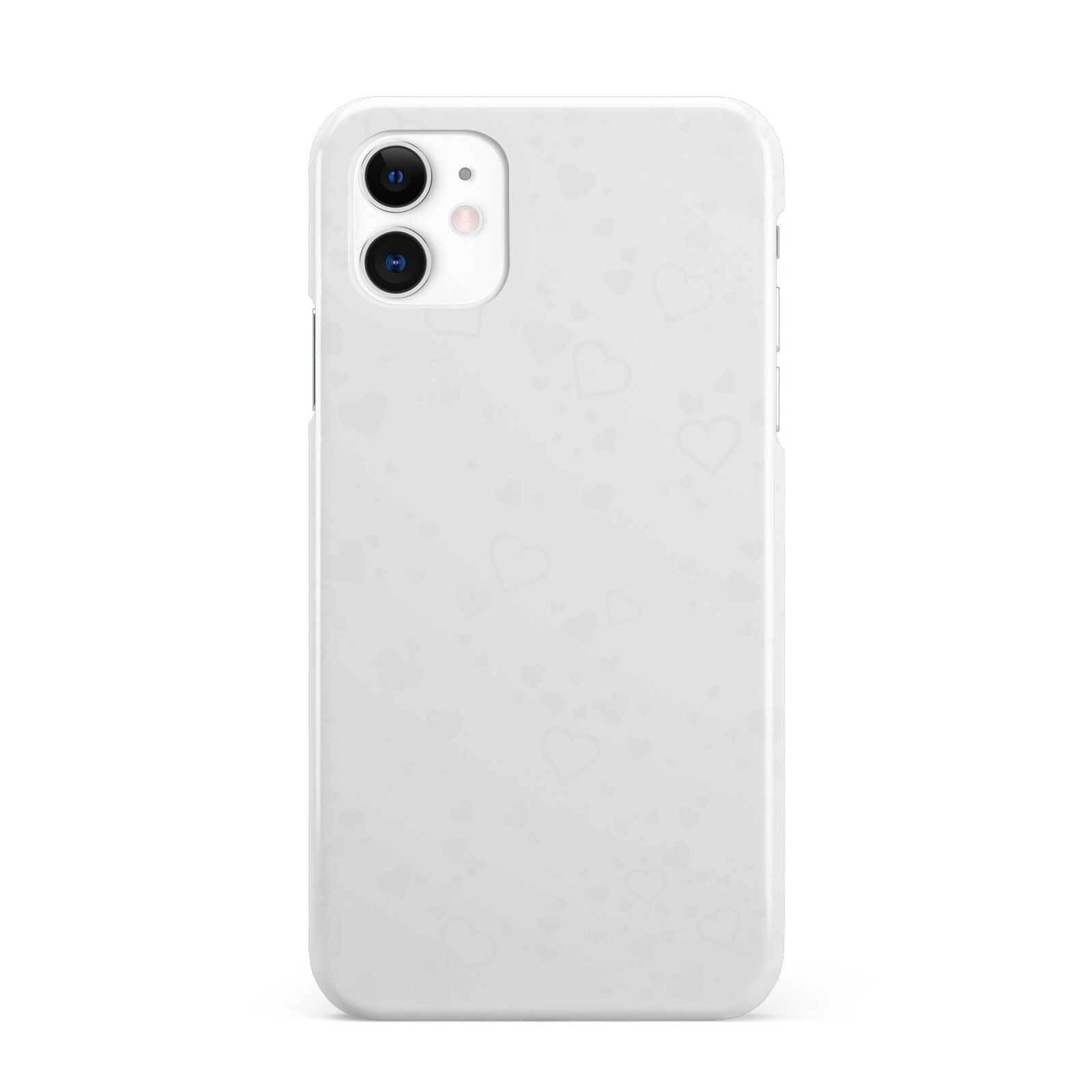 White Heart iPhone 11 3D Snap Case