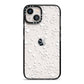 White Heart iPhone 13 Black Impact Case on Silver phone