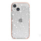 White Heart iPhone 13 Mini TPU Impact Case with Pink Edges