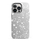 White Heart iPhone 13 Pro Full Wrap 3D Tough Case