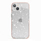 White Heart iPhone 13 TPU Impact Case with Pink Edges