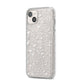 White Heart iPhone 14 Plus Glitter Tough Case Starlight Angled Image