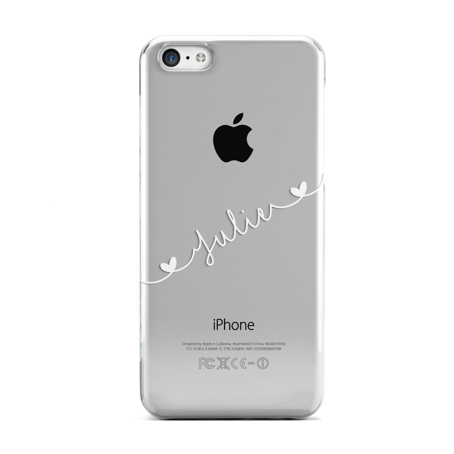 White Sloped Handwritten Name Apple iPhone 5c Case