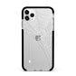 White Spiders Web with Transparent Background Apple iPhone 11 Pro Max in Silver with Black Impact Case