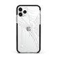 White Spiders Web with Transparent Background Apple iPhone 11 Pro in Silver with Black Impact Case