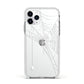 White Spiders Web with Transparent Background Apple iPhone 11 Pro in Silver with White Impact Case