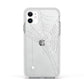 White Spiders Web with Transparent Background Apple iPhone 11 in White with White Impact Case