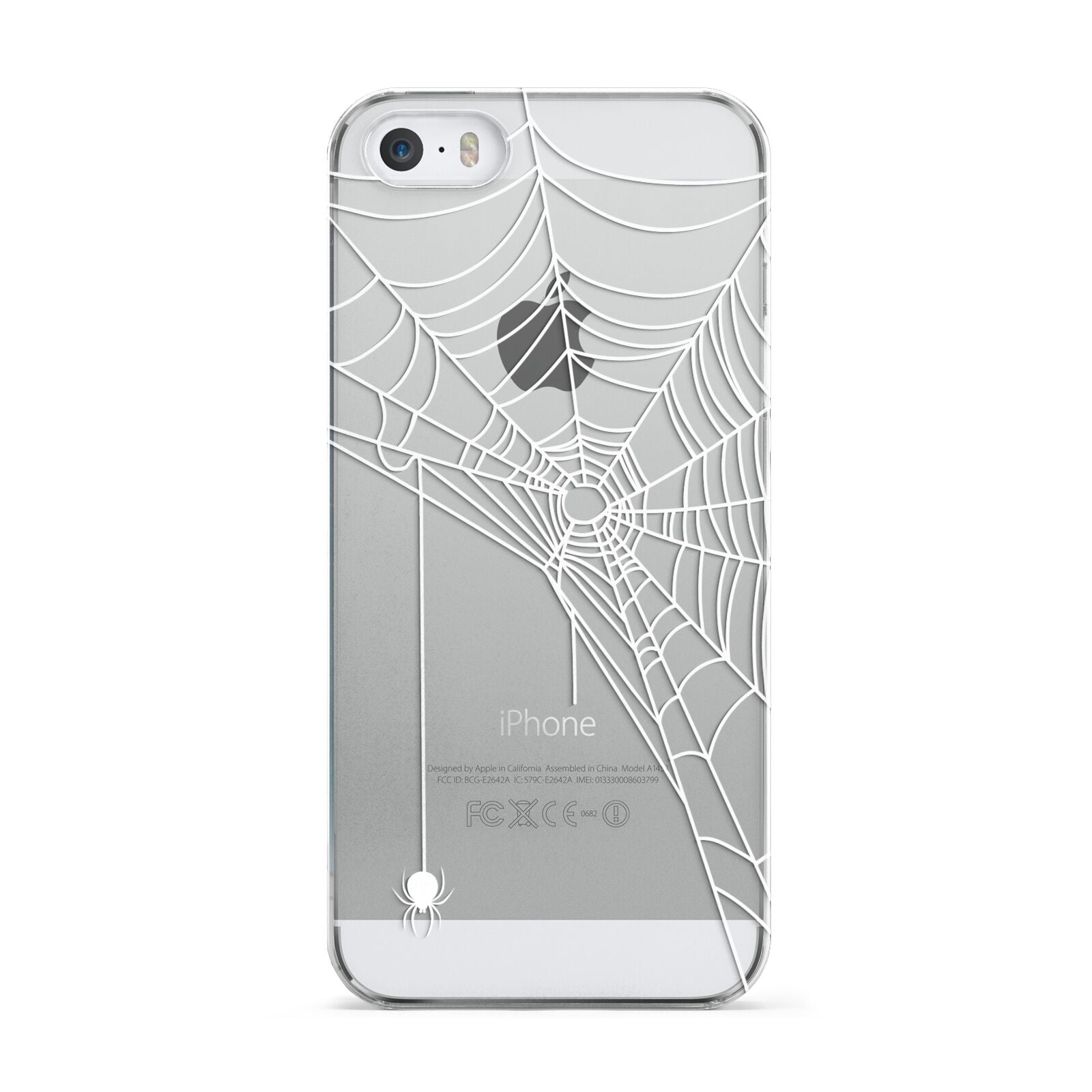 White Spiders Web with Transparent Background Apple iPhone 5 Case