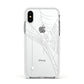 White Spiders Web with Transparent Background Apple iPhone Xs Impact Case White Edge on Silver Phone