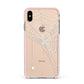 White Spiders Web with Transparent Background Apple iPhone Xs Max Impact Case Pink Edge on Gold Phone