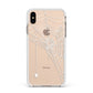 White Spiders Web with Transparent Background Apple iPhone Xs Max Impact Case White Edge on Gold Phone
