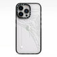 White Spiders Web with Transparent Background iPhone 13 Pro Black Impact Case on Silver phone