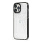 White Spiders Web with Transparent Background iPhone 13 Pro Max Black Impact Case Side Angle on Silver phone