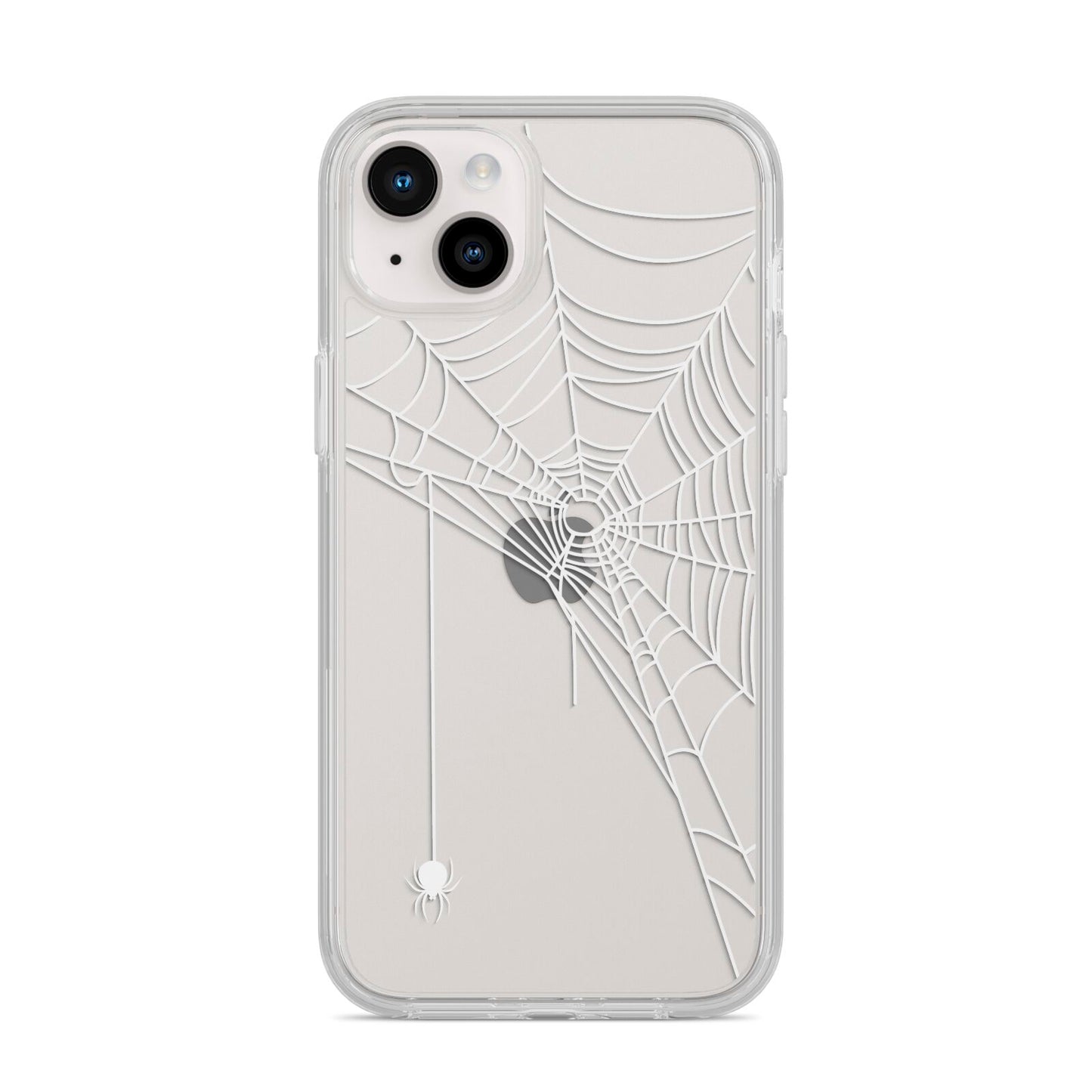 White Spiders Web with Transparent Background iPhone 14 Plus Clear Tough Case Starlight