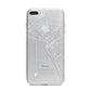 White Spiders Web with Transparent Background iPhone 7 Plus Bumper Case on Silver iPhone