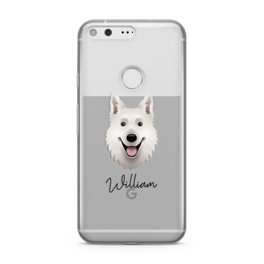 White Swiss Shepherd Dog Personalised Google Pixel Case