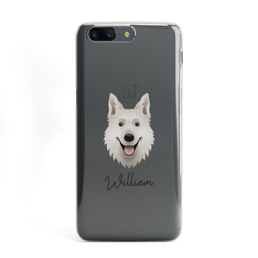 White Swiss Shepherd Dog Personalised OnePlus Case