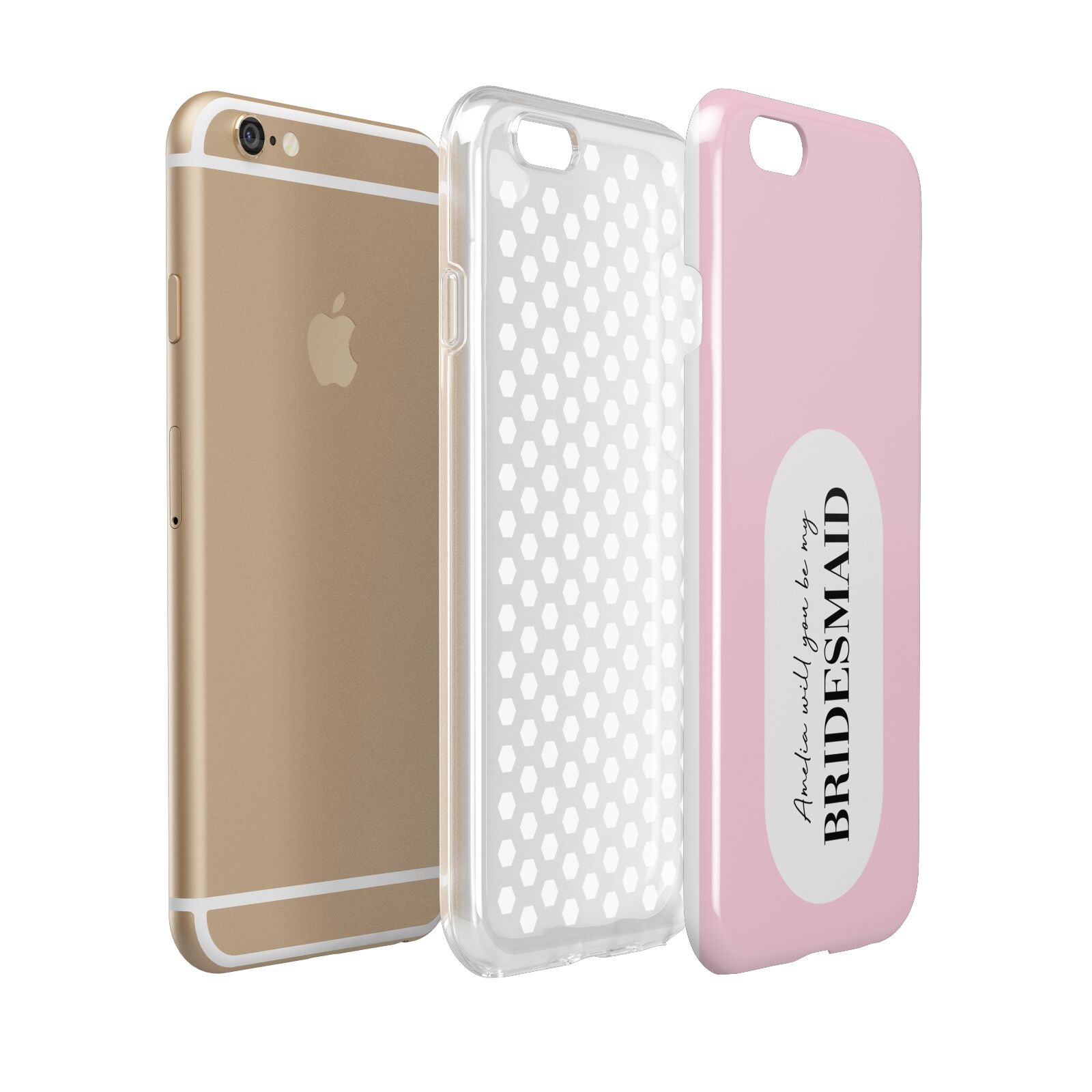 Will You Be My Bridesmaid Apple iPhone 6 3D Tough Case Expanded view