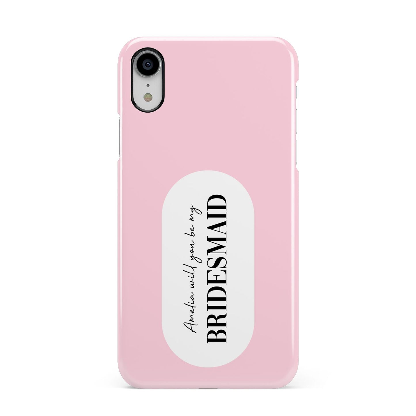 Will You Be My Bridesmaid Apple iPhone XR White 3D Snap Case