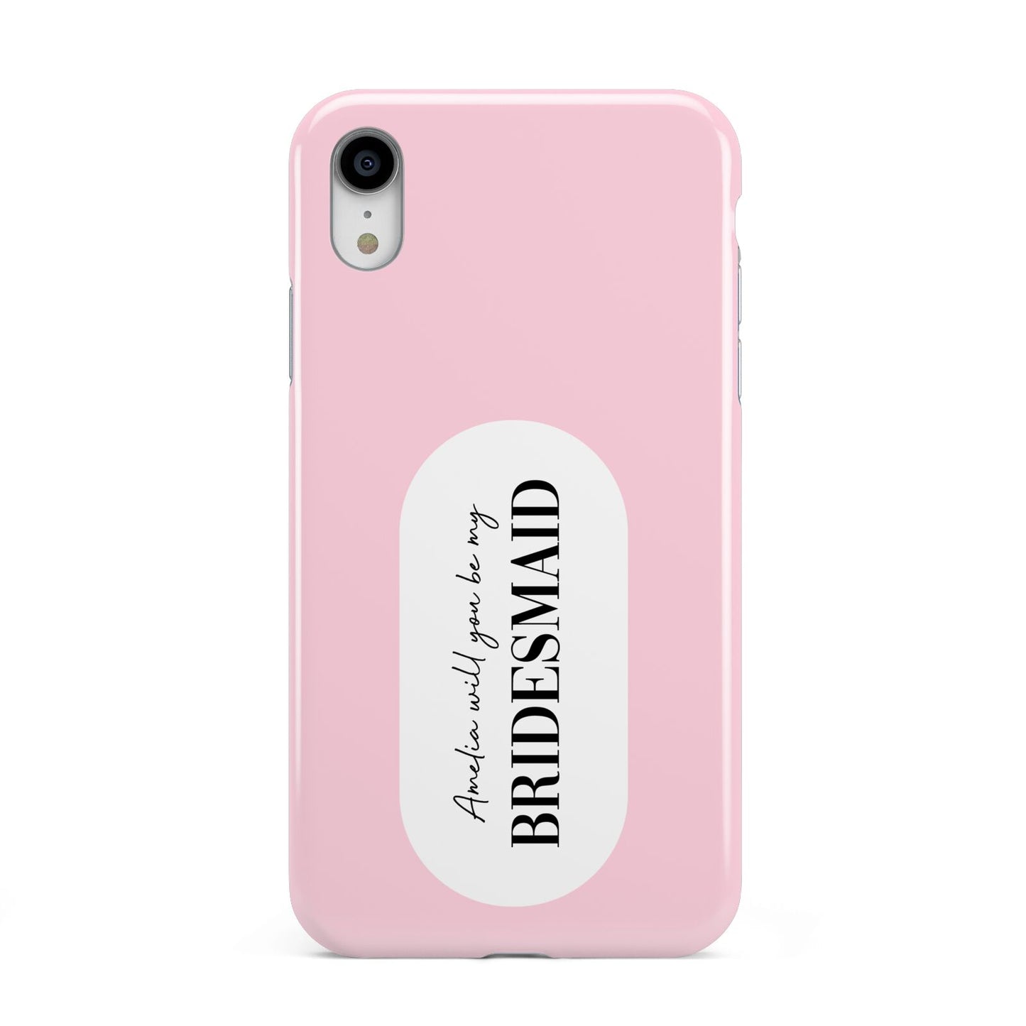 Will You Be My Bridesmaid Apple iPhone XR White 3D Tough Case