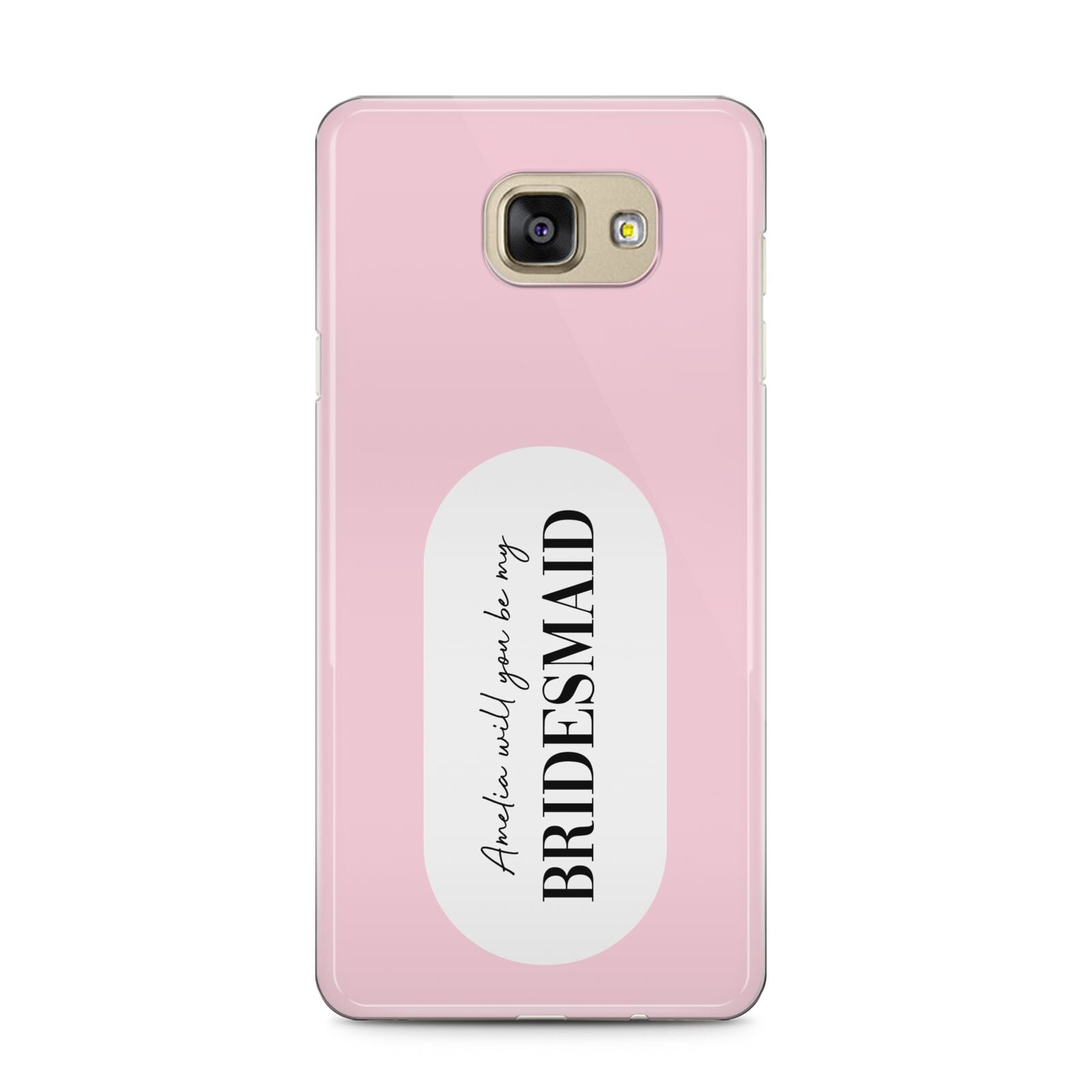 Will You Be My Bridesmaid Samsung Galaxy A5 2016 Case on gold phone