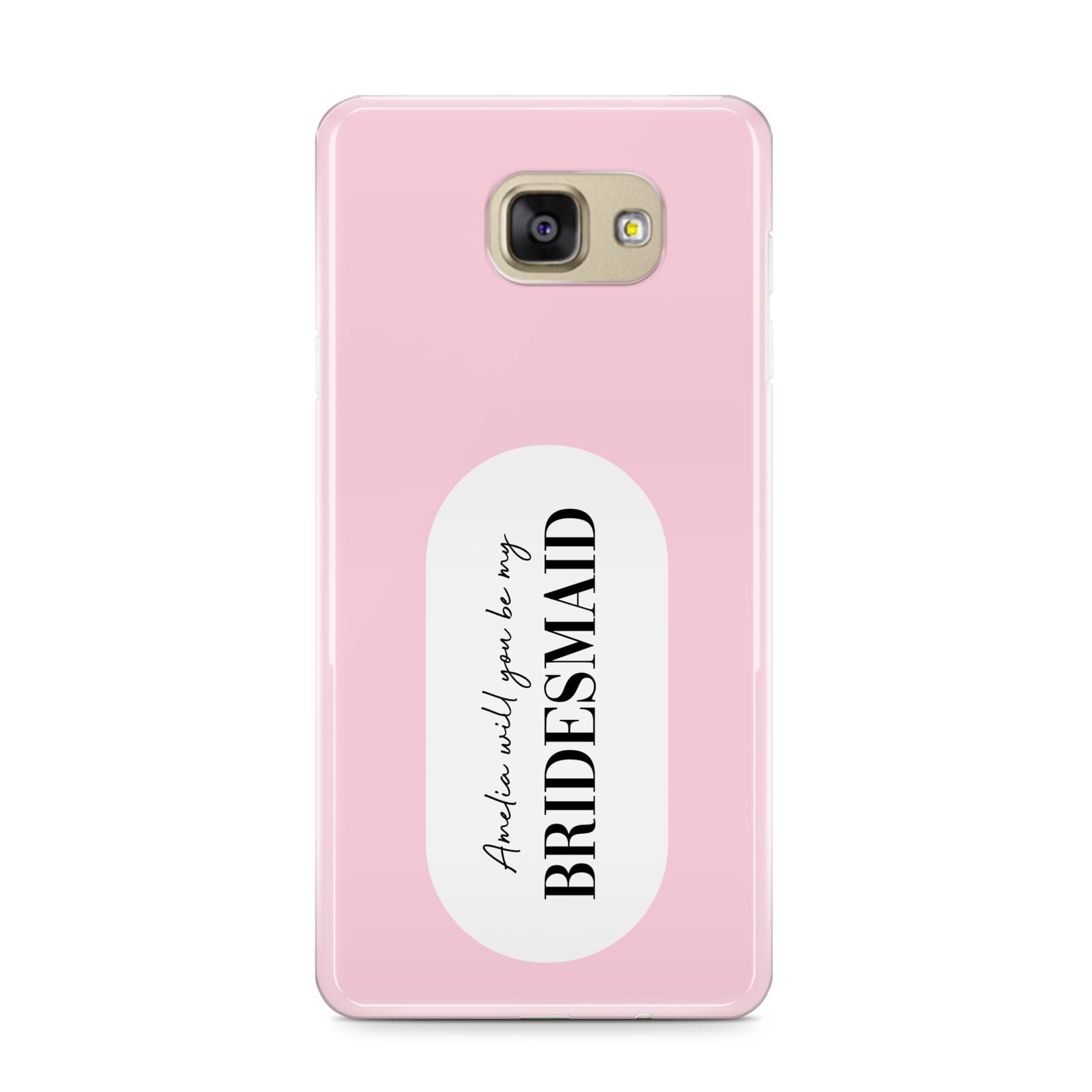 Will You Be My Bridesmaid Samsung Galaxy A9 2016 Case on gold phone