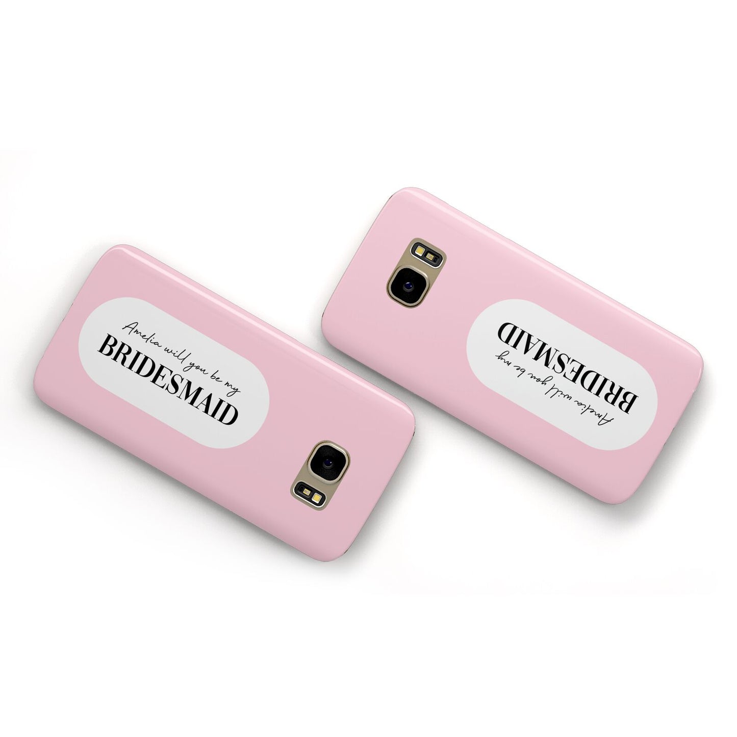 Will You Be My Bridesmaid Samsung Galaxy Case Flat Overview