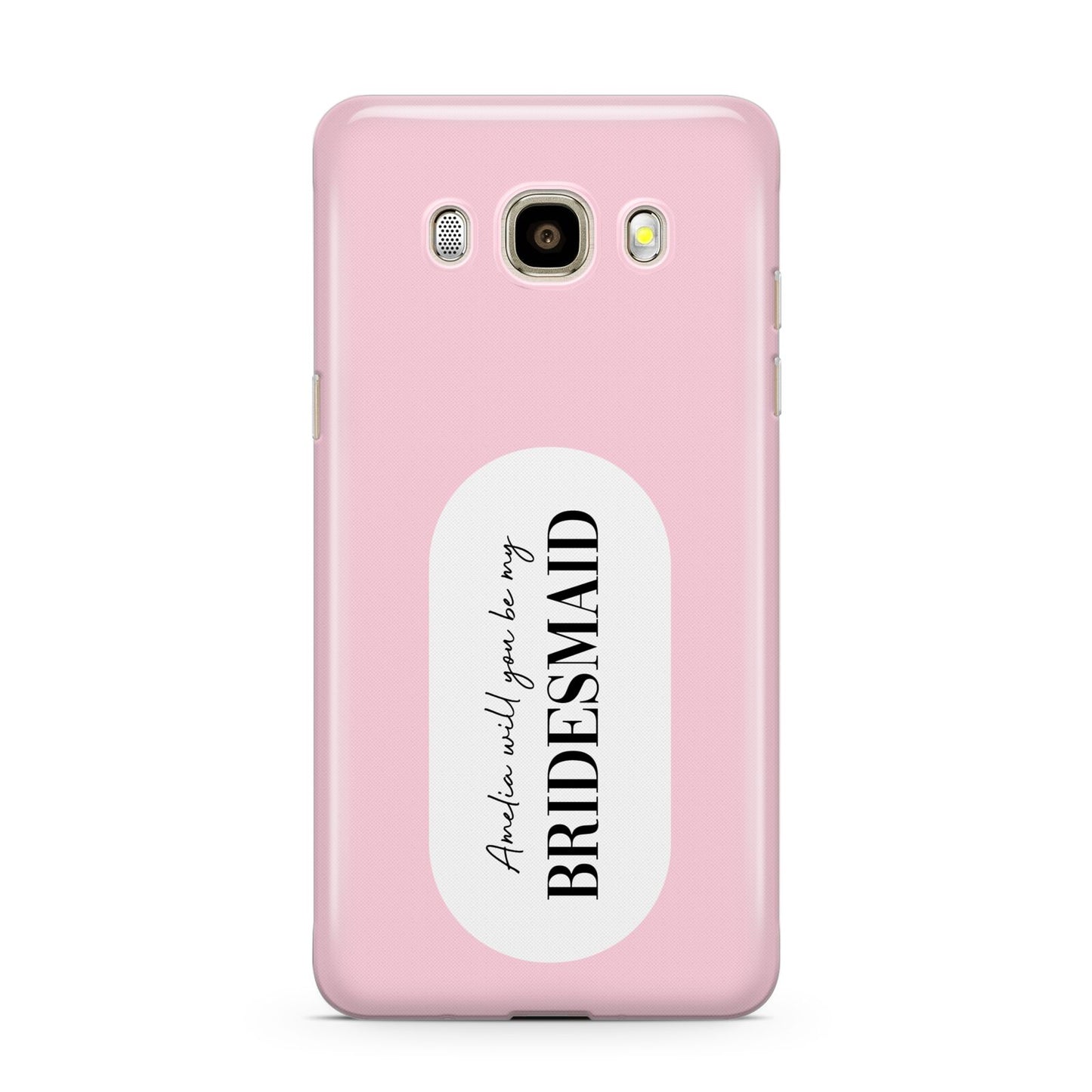 Will You Be My Bridesmaid Samsung Galaxy J7 2016 Case on gold phone