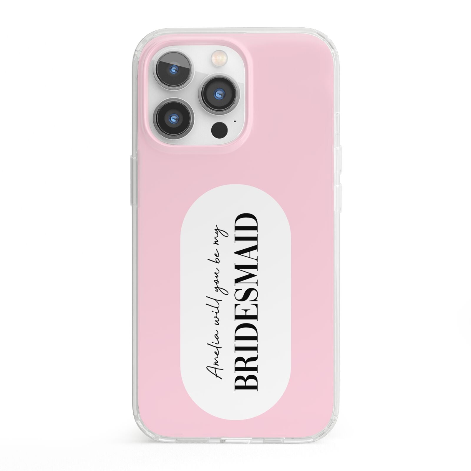 Will You Be My Bridesmaid iPhone 13 Pro Clear Bumper Case
