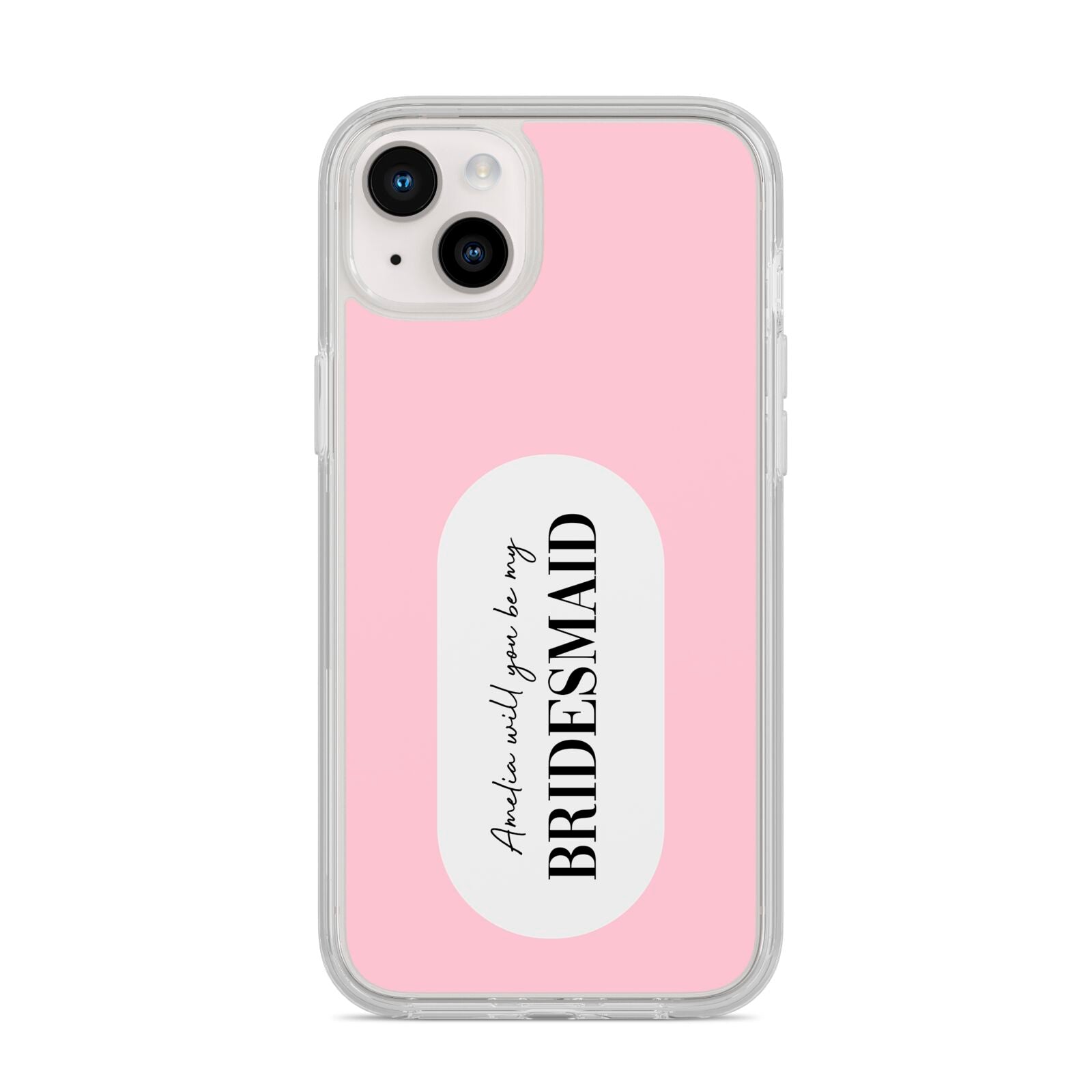 Will You Be My Bridesmaid iPhone 14 Plus Clear Tough Case Starlight