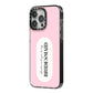 Will You Be My Bridesmaid iPhone 14 Pro Max Black Impact Case Side Angle on Silver phone