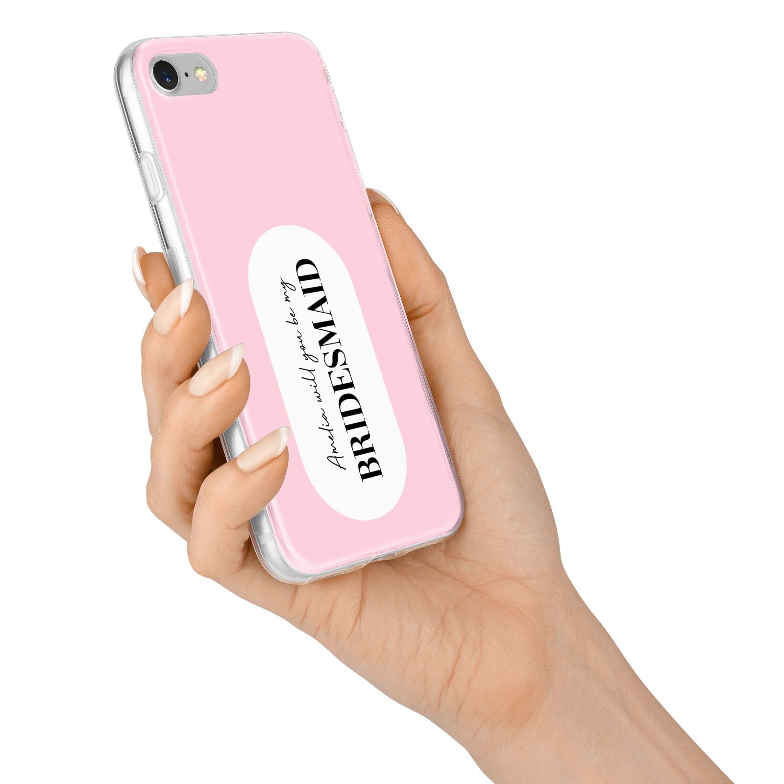 Will You Be My Bridesmaid iPhone 7 Bumper Case on Silver iPhone Alternative Image