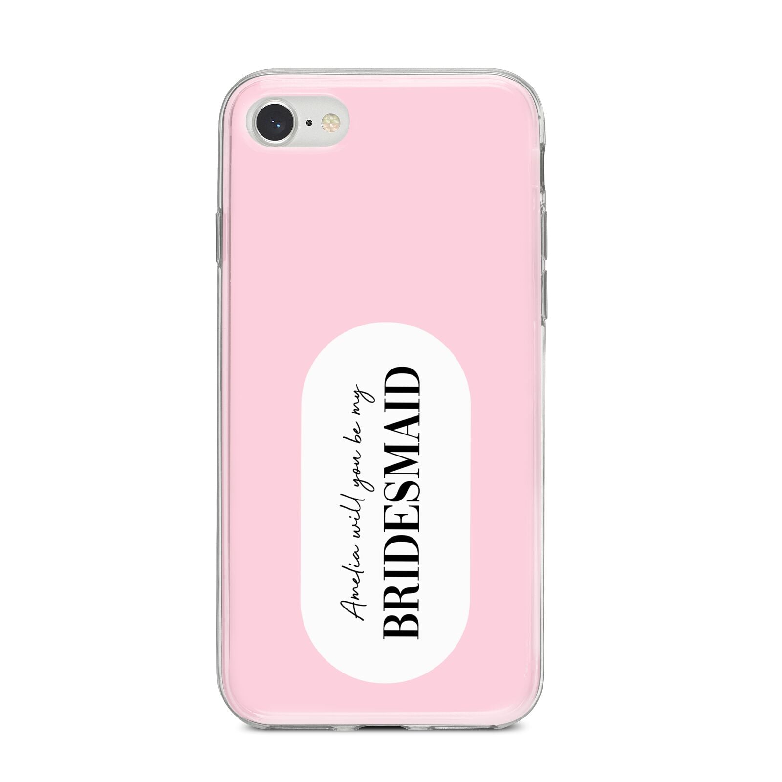 Will You Be My Bridesmaid iPhone 8 Bumper Case on Silver iPhone