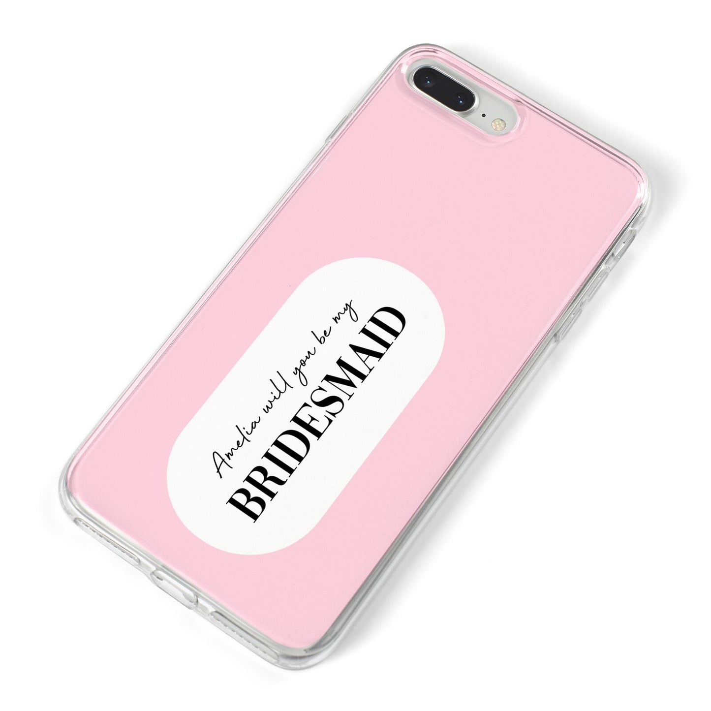 Will You Be My Bridesmaid iPhone 8 Plus Bumper Case on Silver iPhone Alternative Image